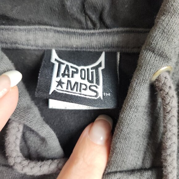 Tapout Y2K Full Zip Hoodie Sweatshirt Mens 5X MPS Tattoo MMA Gothic GREAT FADE - Picture 4 of 14